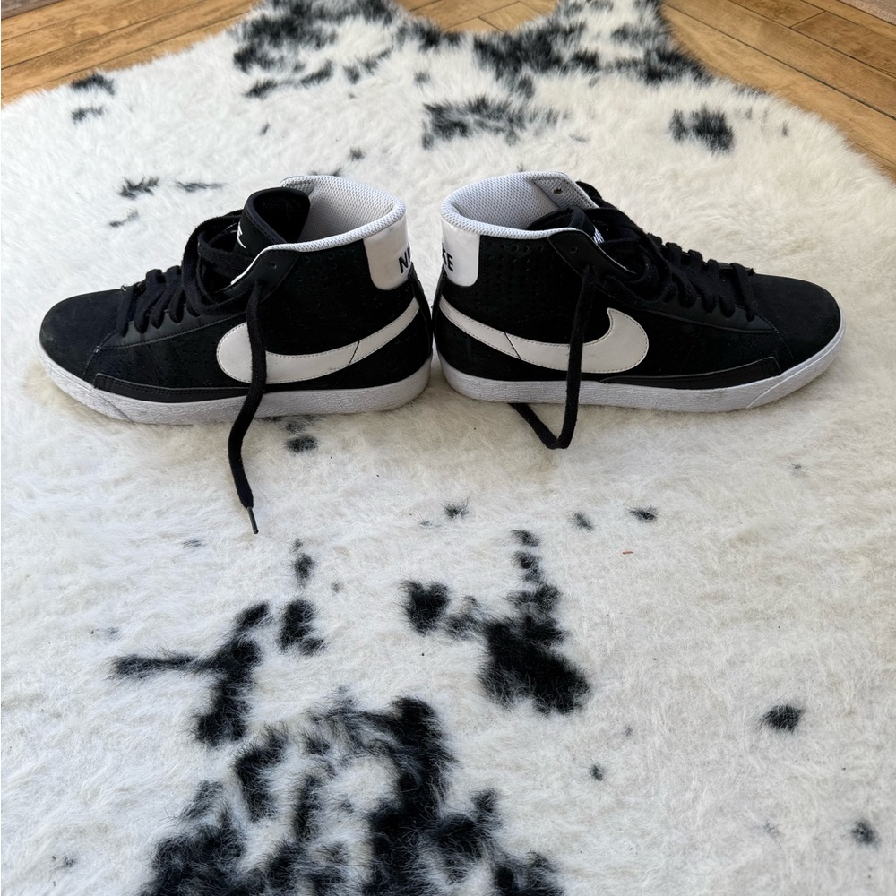 Nike Black and White High-Top Sneakers